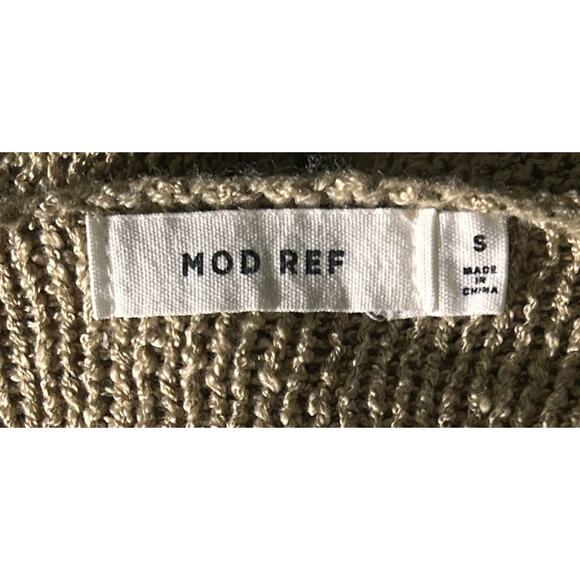 Mod Ref Waffle Knit Lightweight Gold Sweater Small - Picture 5 of 6